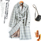 Long suede trench coat