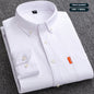 Men's Premium Oxford Cotton Shirt - Long Sleeve Button Down Dress Shirt
