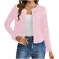 Fashionable Cardigan Long-sleeve Gold-foil Jacket For Women