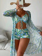 3pcs Spring Bikini With Long Sleeve Cardigan Fashion Summer Beach Swimsuit Women