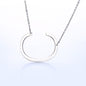 Fabulous Rose Gold Plated Stainless Steel Initial Letter Pendant Necklace