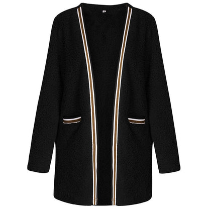 Temperament plush mid-length coat