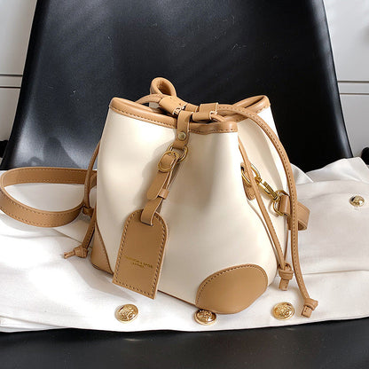 New Fashionable All-matching Simple Crossbody Fashionable One-shoulder Bucket Bag