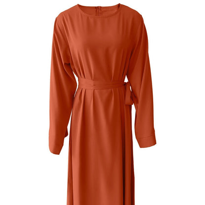 Plus Size Lace Up Muslim Women's Dress