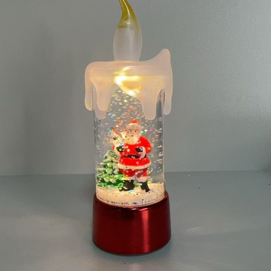 Christmas Decorations Candle Light Scene Layout