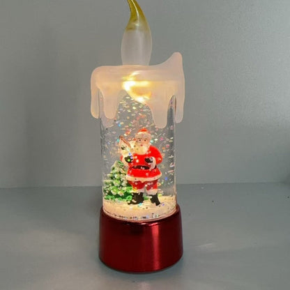 Christmas Decorations Candle Light Scene Layout