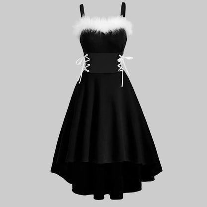 Lace irregular dress