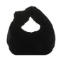 Hand-carrying Plush Tote Solid Color Single-shoulder Bag