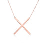 Fabulous Rose Gold Plated Stainless Steel Initial Letter Pendant Necklace