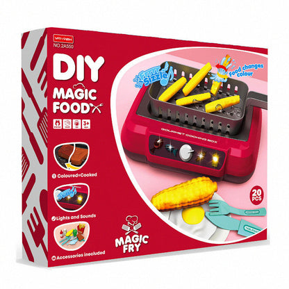 Interactive Kitchen Cooking Toy Set - Color-Changing Play Food with Lights & Sounds | Educational Pretend Play for Kids 4-6