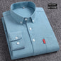 Men's Premium Oxford Cotton Shirt - Long Sleeve Button Down Dress Shirt