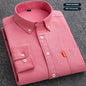 Men's Premium Oxford Cotton Shirt - Long Sleeve Button Down Dress Shirt