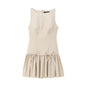 Lace-up Vest-style Casual Dress For Women