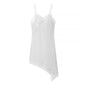 Silk Texture Sexy Lace Asymmetric Sling Dress