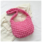 Niche Pleated Clouds Cute Simple Soft Trendy Western Style Underarm Commuter Bag