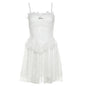Spring New Women's Solid-Color Sexy Lace-Patchwork Slip Dress