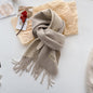 Double-sided Solid-color Scarf For Women