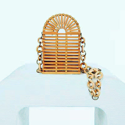 Ancient Style New Women's Crossbody Shoulder Bamboo Woven Bag
