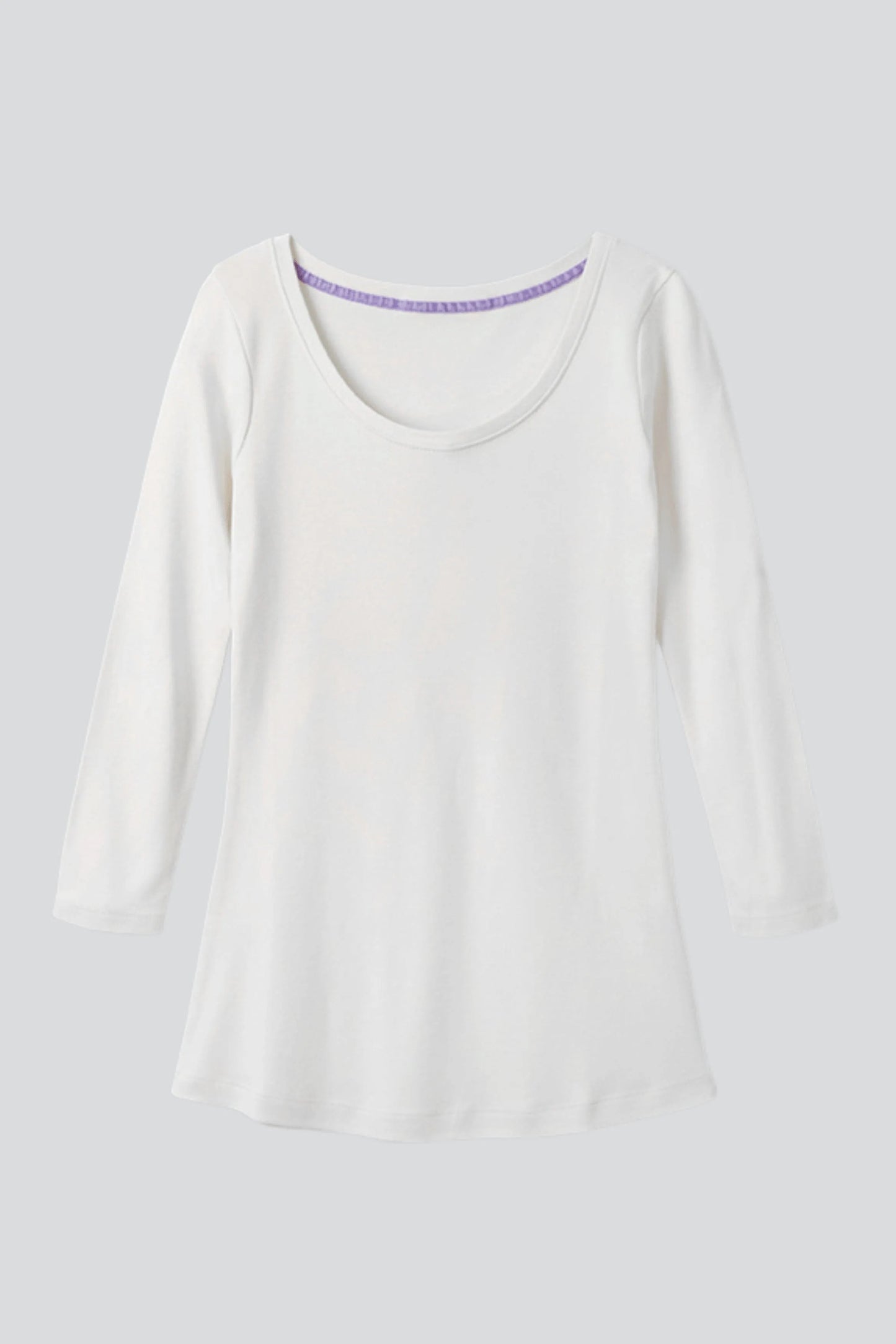 3/4 Sleeve Scoop Neck Cotton Modal T-Shirt