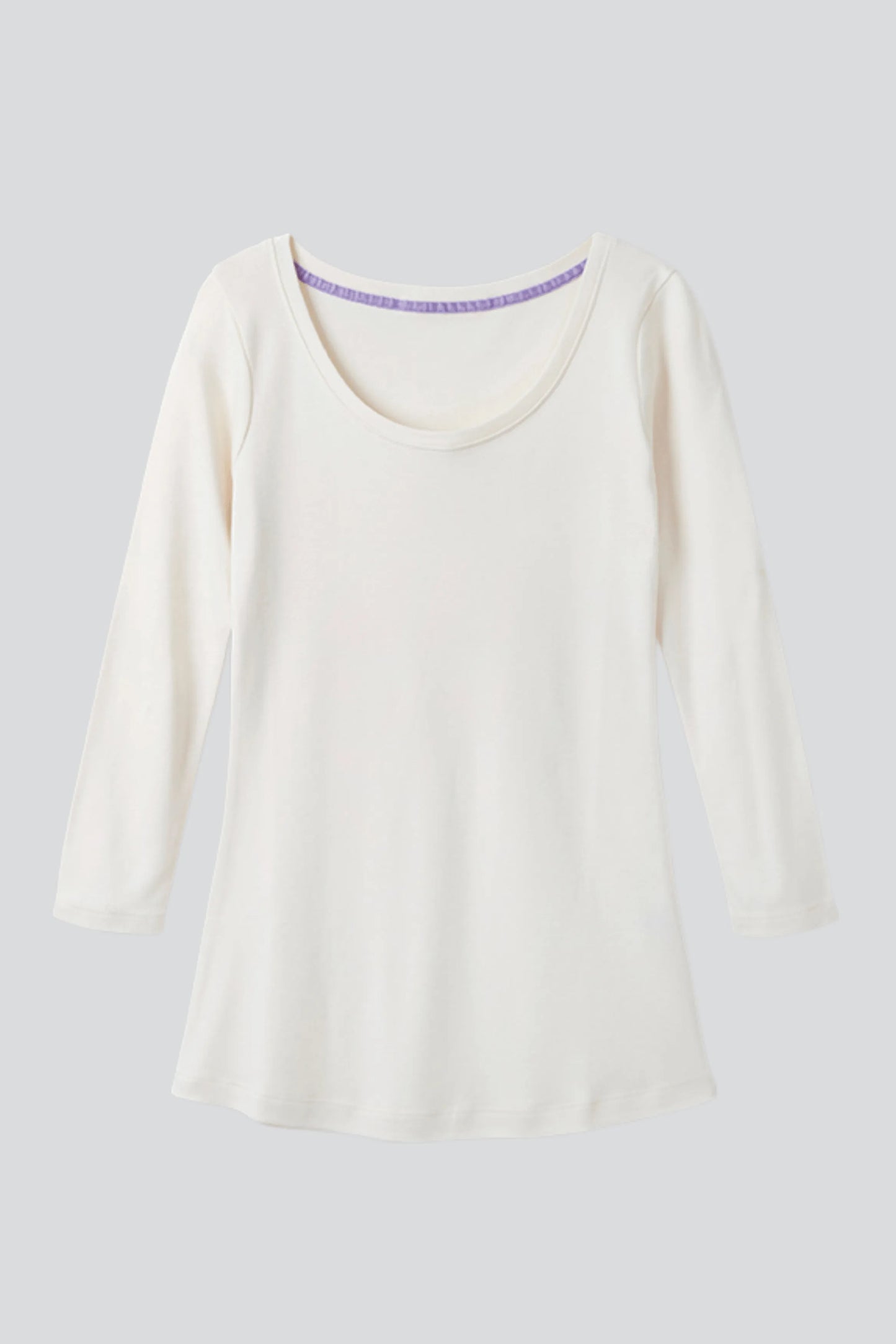 3/4 Sleeve Scoop Neck Cotton Modal T-Shirt