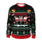 Men And Women Digital Printing Christmas Round Neck Sweater Tops