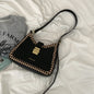 Houndstooth Crossbody Shoulder Bag Under Arm