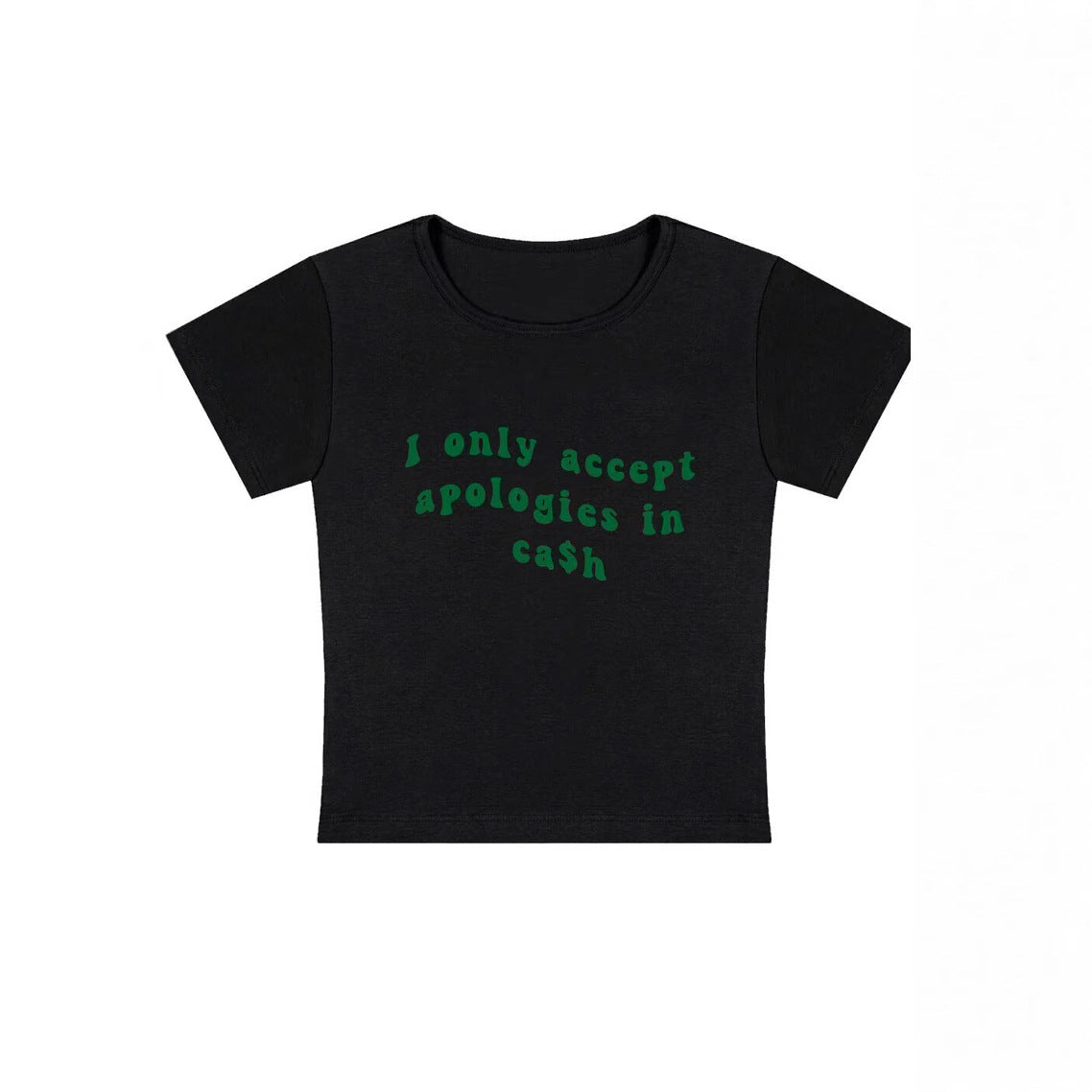 Alphabet Streetwear ShortSlim-fit Women's T-shirt For Foreign Trade European And American Style
