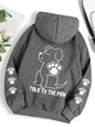 Funny Dog Cartoon Printed Hoodie Women's Warm