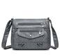 Crossbody Bag Soft Leather Textured Retro Large Capacity Middle-aged