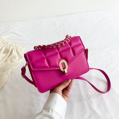 Women's Fashion Leisure Chain Portable Lock Shoulder Messenger Bag