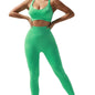 Women’s Nylon Yoga Set – Sports Bra & High-Waist Leggings 2-Piece Activewear Outfit