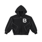 Contrast-Stitched Zip Hoodie - Boxy Fleece Gym Hoodie | BRACE