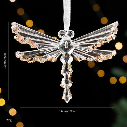 Christmas Decorations Sequined Acrylic Pendant