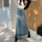 Women's Frayed Denim Skirt Retro Blue