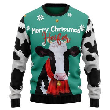 Men's 3D Digitally Printed Athletic Loose-fit Long-sleeve Crewneck Hoodie