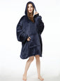 RONGTAI Oversized Wearable Pajamas With Big Pockets,Soft Plush Sweatshirt Hooded Popular Tops One Size Fits