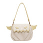 Halloween Little Devil Pumpkin Cute Contrast Color Pleated Cloud Bag
