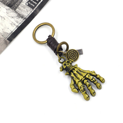 Holy Day Small Gift Creative Zinc Alloy Ghost Hand Skull Key Pendant Personality Male Keychain