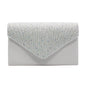 Satin Hot Drilling With Cover Dinner Bag European And American Clutch Chain Cross-shoulder Bag