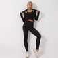 3 Piece Yoga Outfit Gym Leggings Sports Bra Tracksuit