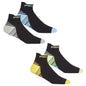 4 Pack Men's Compression Running Gym Socks Low-Cut Breathable Anti-Crimping Arch Support Durable Athletic Ankle Socks for Sports Casual Wear UK 6-11 Sock Stack