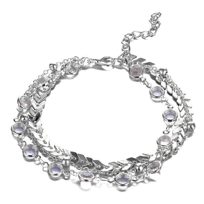 Love Peach Heart Heart-Shaped Anklet Women