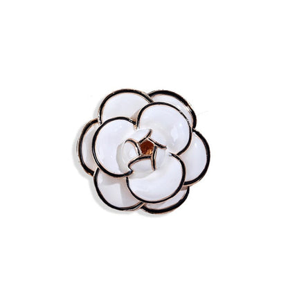 New high-end rose camellia brooch scarf buckle Valentine's Day gift accessories