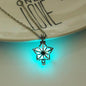 Christmas Luminous Pentagram Necklace Halloween Luminous Star Necklace