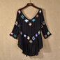Amazon AliExpress Hot Selling Product Boho Hollow Out Hand Crocheting Flower Bikini Loose Beach Cover-up