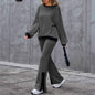 Autumn And Winter Casual Loose Homewear High-waist Elegant Slit Set