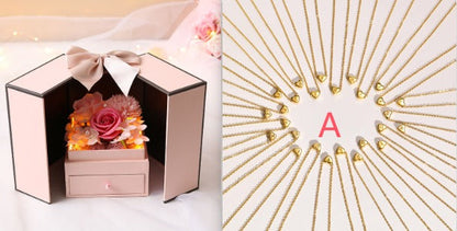 Mothers Day Gift Double Door Rose Gift Box Jewelry Creative Decorate Boxs
