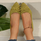 Bow Knitted Loafers Ins Fashion Pointed-toed Flats Shoes For Women