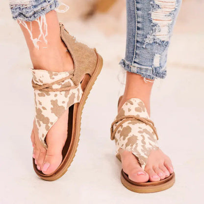 large size women flat sandals