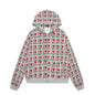 Autumn Retro Pattern Hooded Sweater Cardigan